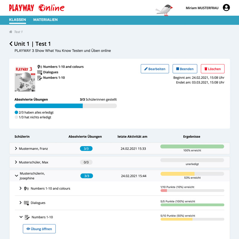 Automatische Lernerfolgskontrolle